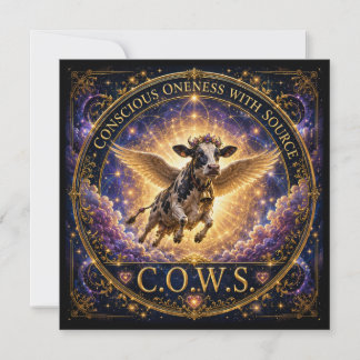 Tarjeta de arte C.O.W.S. 5.25 x 5.25 Papel Premium
