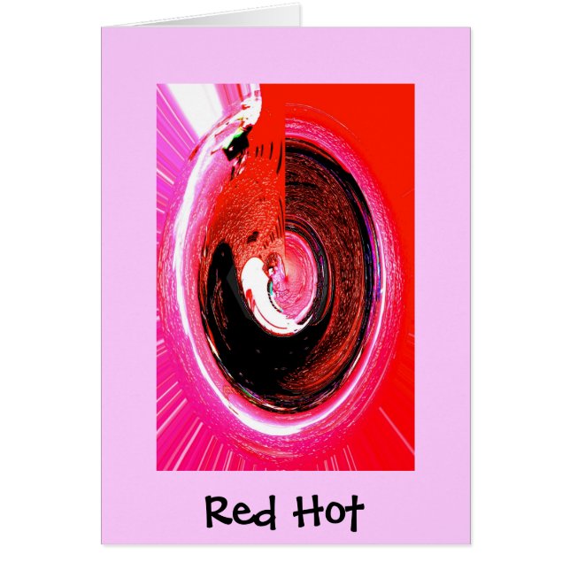 Tarjeta de arte caliente roja (Frente)
