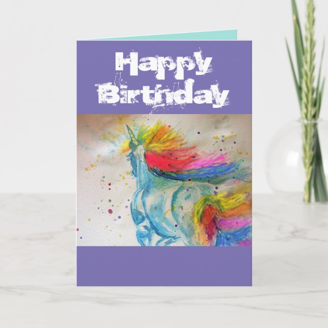 Tarjeta de arte caprichoso Unicornio (Anverso)