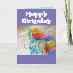 Tarjeta de arte caprichoso Unicornio
