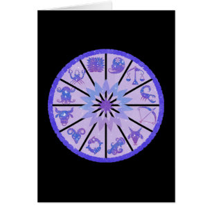 Tarjeta de Arte Celestial de la Rueda del Zodiaco