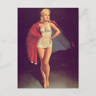 TARJETA DE ARTE CHICA GORGEOE DE VINTAJE CLÁSICO