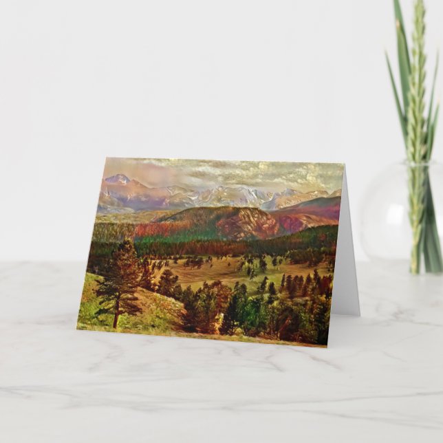 Tarjeta de arte Colorado Rockies Fall (Anverso)