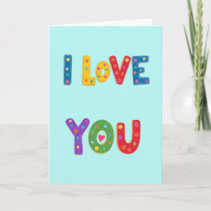 Tarjeta de Arte Colorida 'Te Amo'