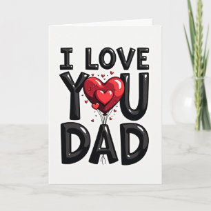 Tarjeta de arte con brillo "Te quiero papá"