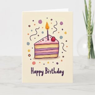 Tarjeta de arte con confeti alegre