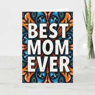 Tarjeta de arte con confeti para la mejor mamá