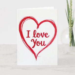 Tarjeta de arte con corazón 'Te quiero'