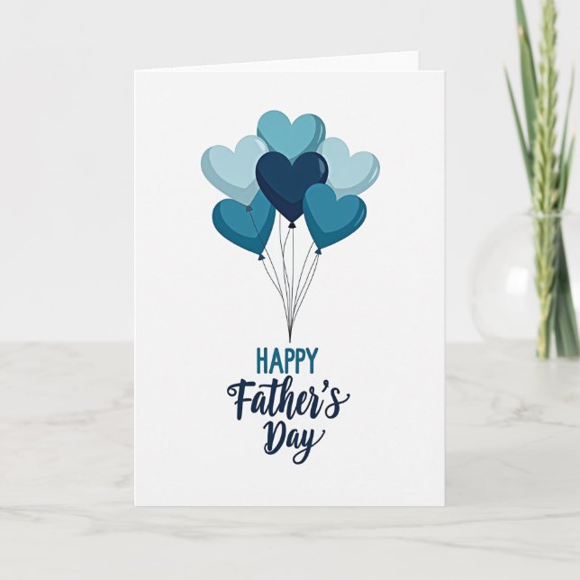 Tarjeta de Arte con Globos Dulce Día del Padre (Anverso)