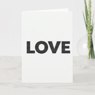 Tarjeta de arte con palabras de amor simple