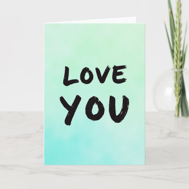 Tarjeta de arte con pincelada de amor (Anverso)