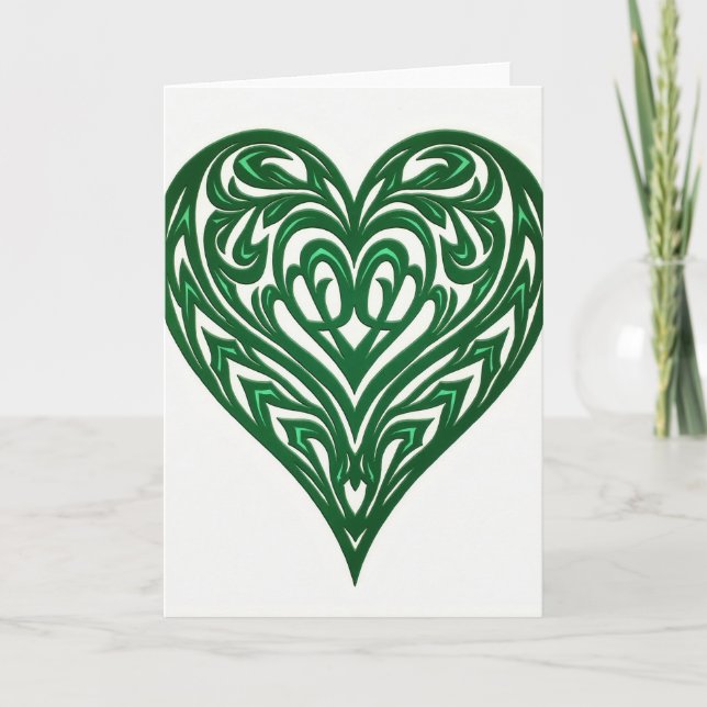 Tarjeta de arte Corazón Esmeralda (Anverso)