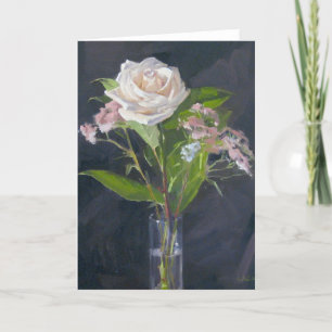 Tarjeta de arte "Creamy Rose" Tarjeta de felicitac