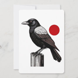 Tarjeta de arte Crow de verano
