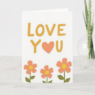 Tarjeta de Arte Cute Love You