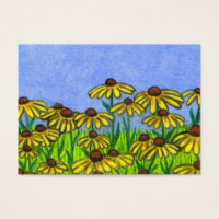 Tarjeta de arte de Aceo ~ Flores de suelos de ojos