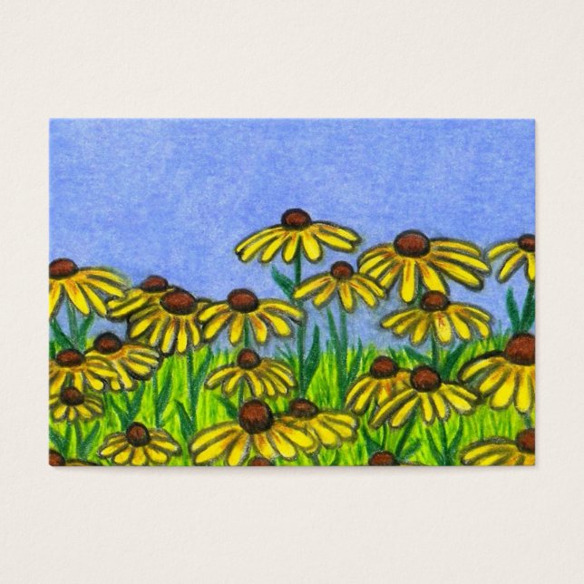 Tarjeta de arte de Aceo ~ Flores de suelos de ojos (Frente)