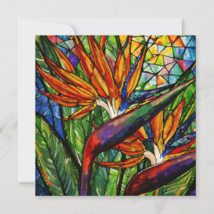 Tarjeta de arte de aloha en blanco hawaiana de vue