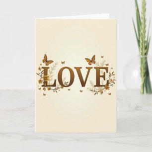 Tarjeta de arte de amor con tono sepia
