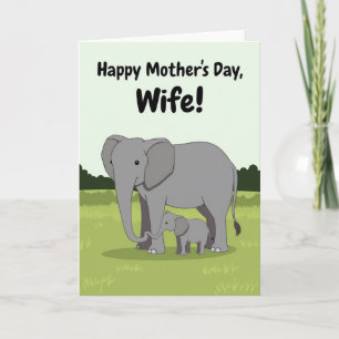 Tarjeta de Arte de Amor de Elefante Suave