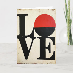 Tarjeta de arte de amor minimalista
