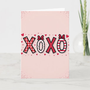 Tarjeta de arte de amor y corazones Xoxo