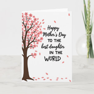 Tarjeta de arte de árbol de flor de rosa