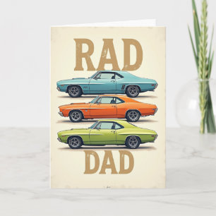 Tarjeta de Arte de Autos Clásicos de Papás Geniale