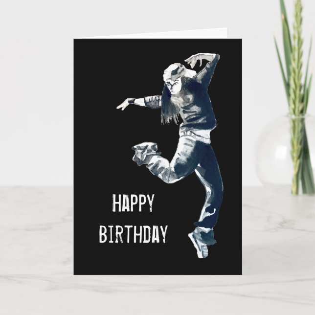 Tarjeta de arte de bailarina de hip hop de Guay (Anverso)