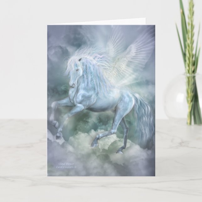 Tarjeta de arte de bailarina en la nube (Anverso)