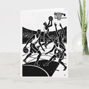 Tarjeta de arte de baloncesto