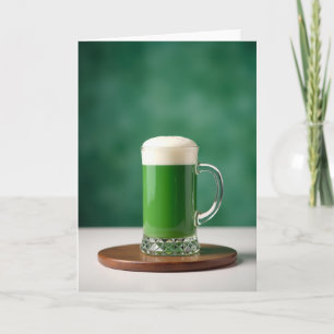 Tarjeta de arte de bebida verde esmeralda