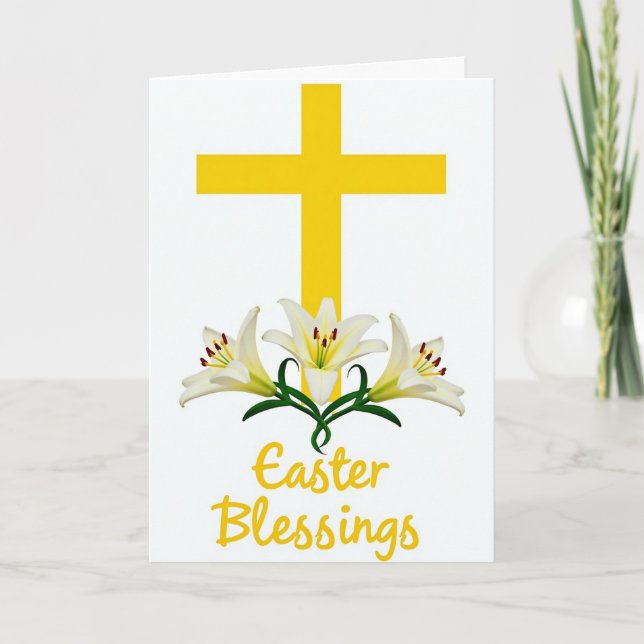 Tarjeta de arte de bendiciones de Pascua (Anverso)