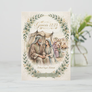 Tarjeta de arte de Bethuel 5x7 - Génesis 22:23