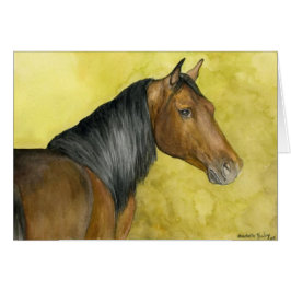 Tarjeta de arte de caballos Thoroughbred Horse Wat