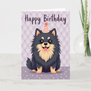 Tarjeta de arte de cachorro sonriente