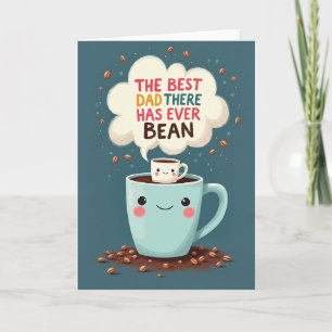 Tarjeta de Arte de Café para el Mejor Papá del Mun