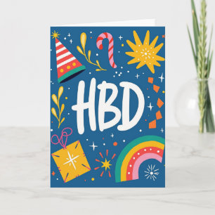 Tarjeta de arte de celebración vibrante