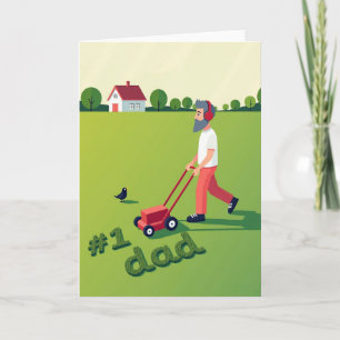 Tarjeta de Arte de Césped para el Día del Padre Ge