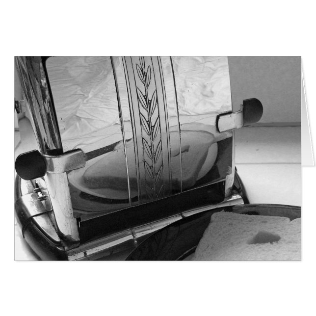 Tarjeta de arte de cocina de tostadora de época (Anverso (Horizontal))