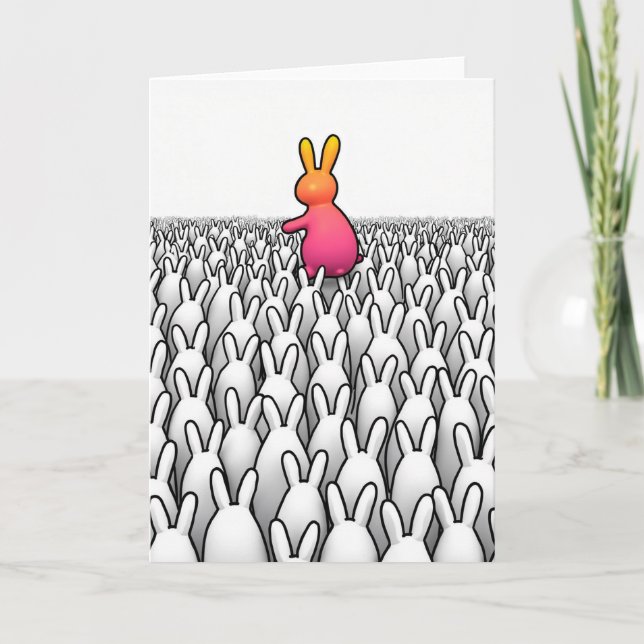 Tarjeta de arte de conejo único (Anverso)