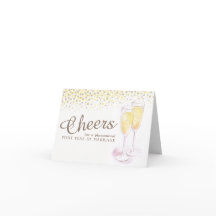 Tarjeta de arte de copa de champán para el primer