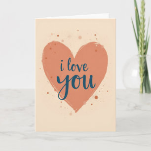 Tarjeta de arte de corazón Iloveyou