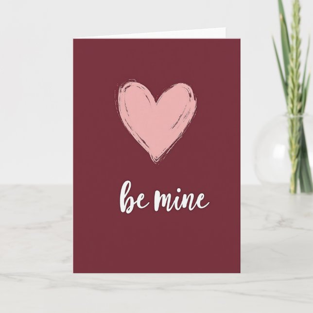 Tarjeta de arte de corazón sé mío (Anverso)