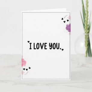 Tarjeta de arte de corazón 'Te amo'