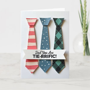 Tarjeta de Arte de Corbata del Día del Padre a Ray