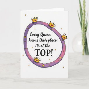 Tarjeta de arte de corona del día de las reinas ma