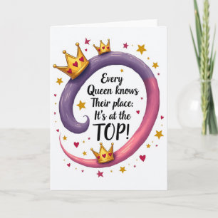 Tarjeta de arte de coronas del día de las reinas m