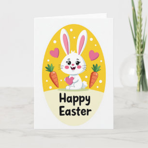 Tarjeta de arte de criatura feliz de Pascua
