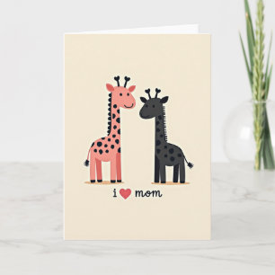 Tarjeta de arte de criaturas de mamá amorosa